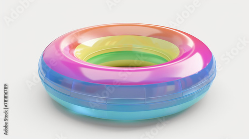 swimming ring in vibrant colors illustration