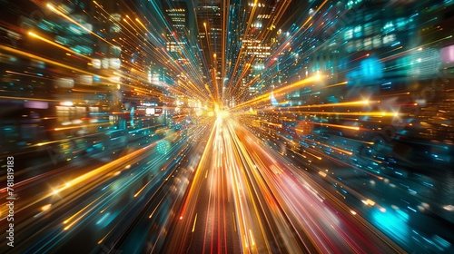 A blur of light-speed color  the universe in a rush to expand beyond the horizon
