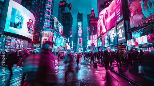 Wallpaper Mural people at night , generative ai Torontodigital.ca