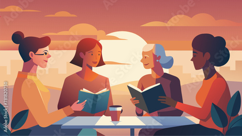 As the sun set outside the book club members continued their animated conversation punctuated with laughter and exclamations of agreement. They