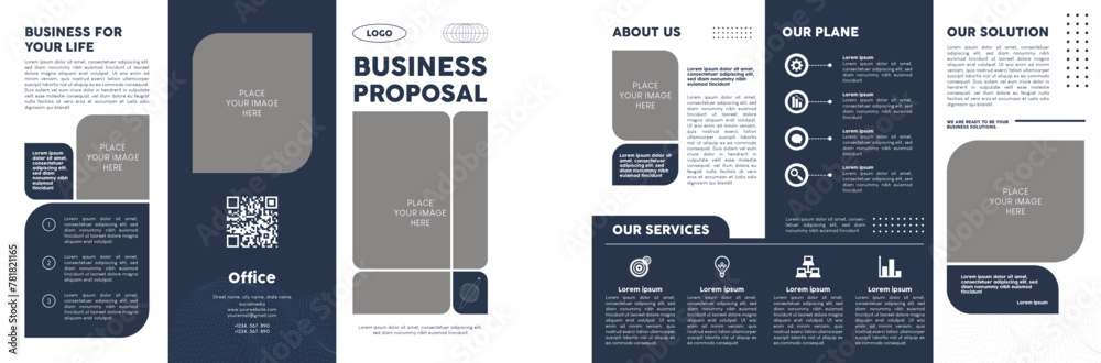 Fototapeta premium Business Proposal Trifold Brochure