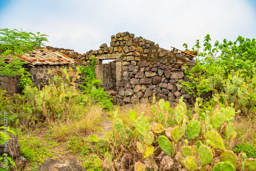 Stone houses and stone piles in the ancient salt fields of Yanding, Danzhou, Hainan, China Stone houses and stone piles in the ancient salt fields of Yanding, Danzhou, Hainan, China