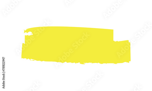 Yellow marker brush lines. Highlighter underline scribbles. Paint pen handdrawn strokes. Vector illustration design with background.