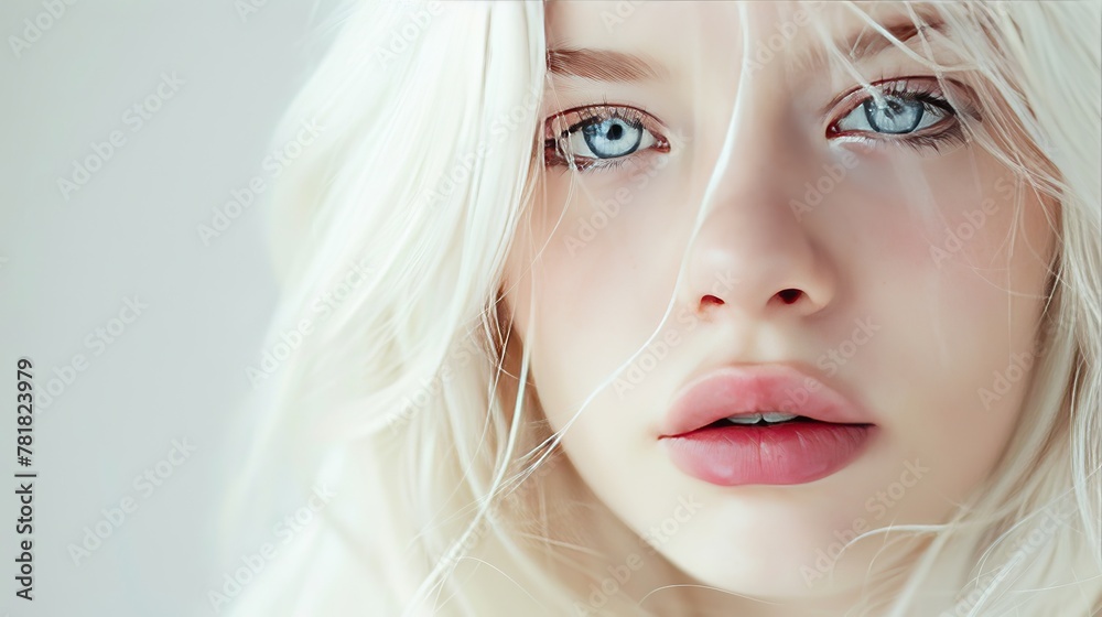 Beautiful albino model