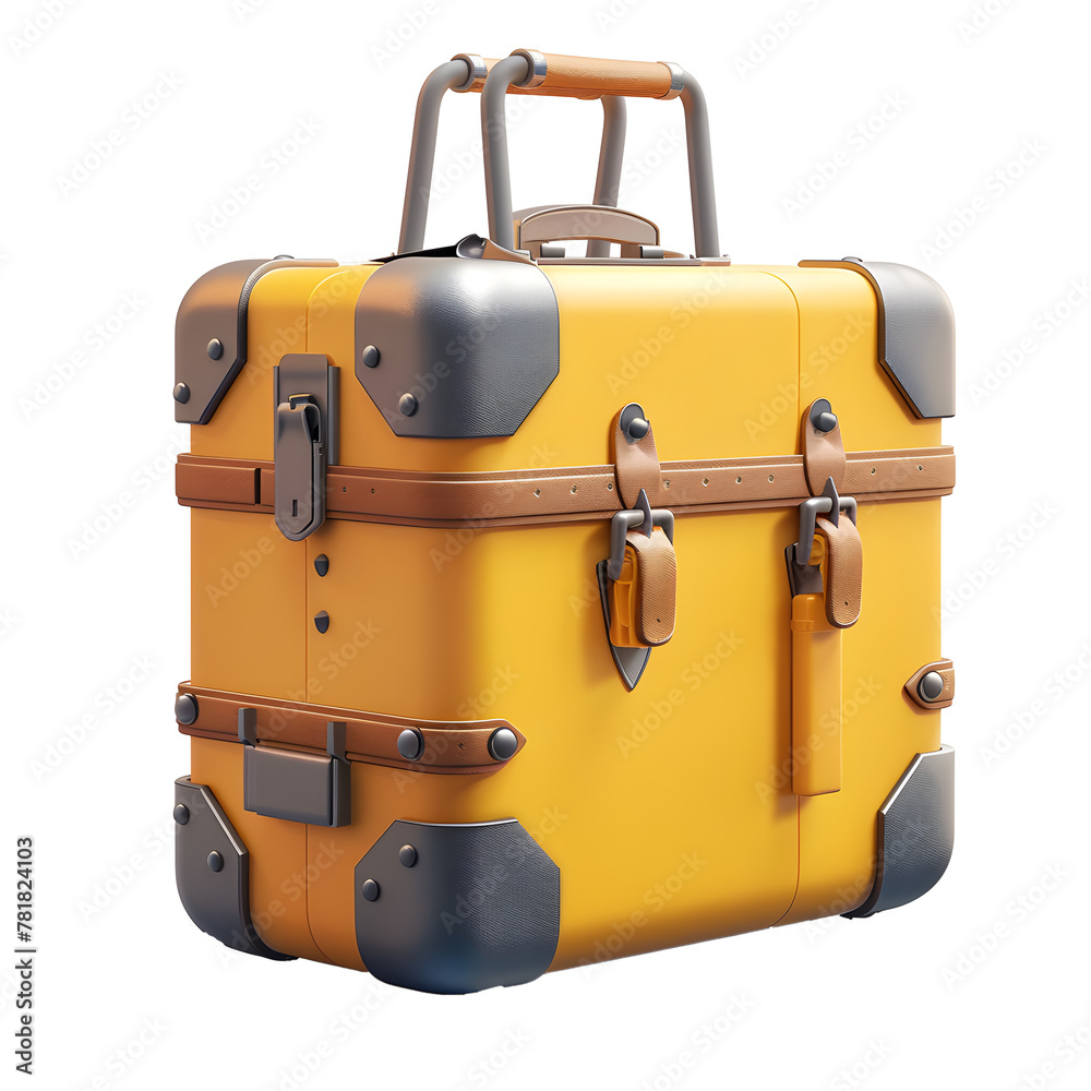 3d rendered luggage travel model for cartoon, simple, minimal and basic style 3d mockup 3d rendered luggage travel model for cartoon, simple, minimal and basic style 3d mockup