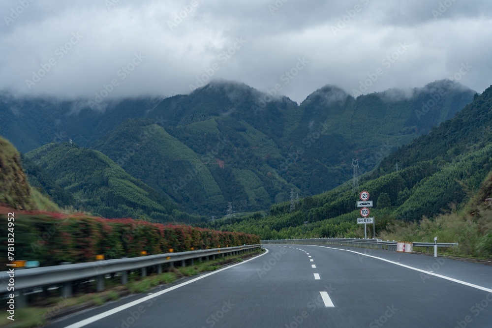 road in mountains in Guangxi, China road in mountains in Guangxi, China