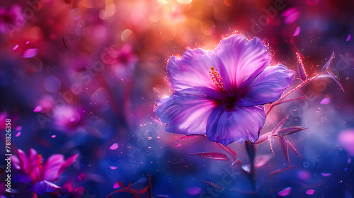 Pink Flowers in Spring, Bright and Fresh Floral Beauty, Natures Garden, Soft Bokeh Background