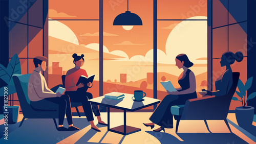 As the afternoon wore on the sun began to set and the atmosphere in the room shifted. The once intense book discussion mellowed into a laidback