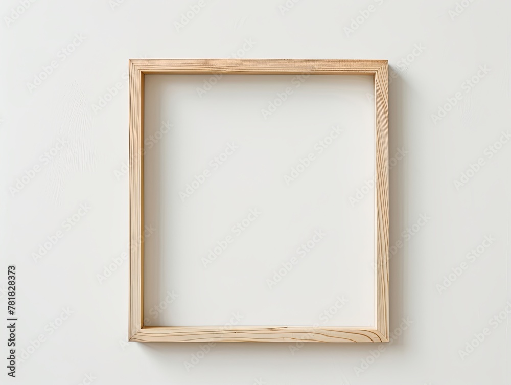 Minimalist Wooden Frames Display 3D Render Minimalist Wooden Frames Display 3D Render