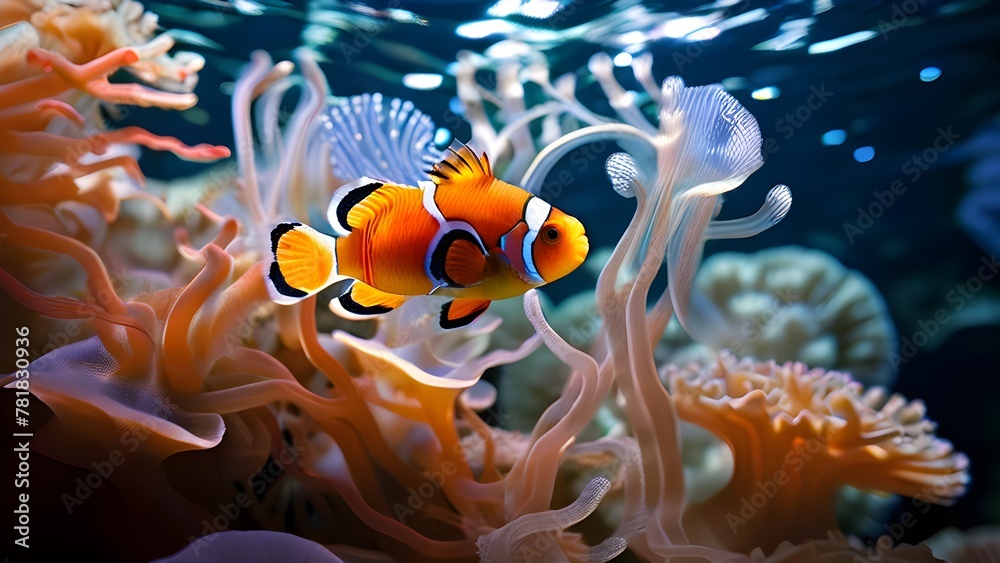 underwater dream scape with marine life intertwined with surreal digital effects underwater dream scape with marine life intertwined with surreal digital effects