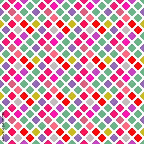 Colorful seamless square pattern background design - abstract repeating vector graphic