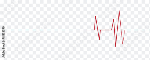 Red heartbeat line icon. with transparent background. vector eps 10