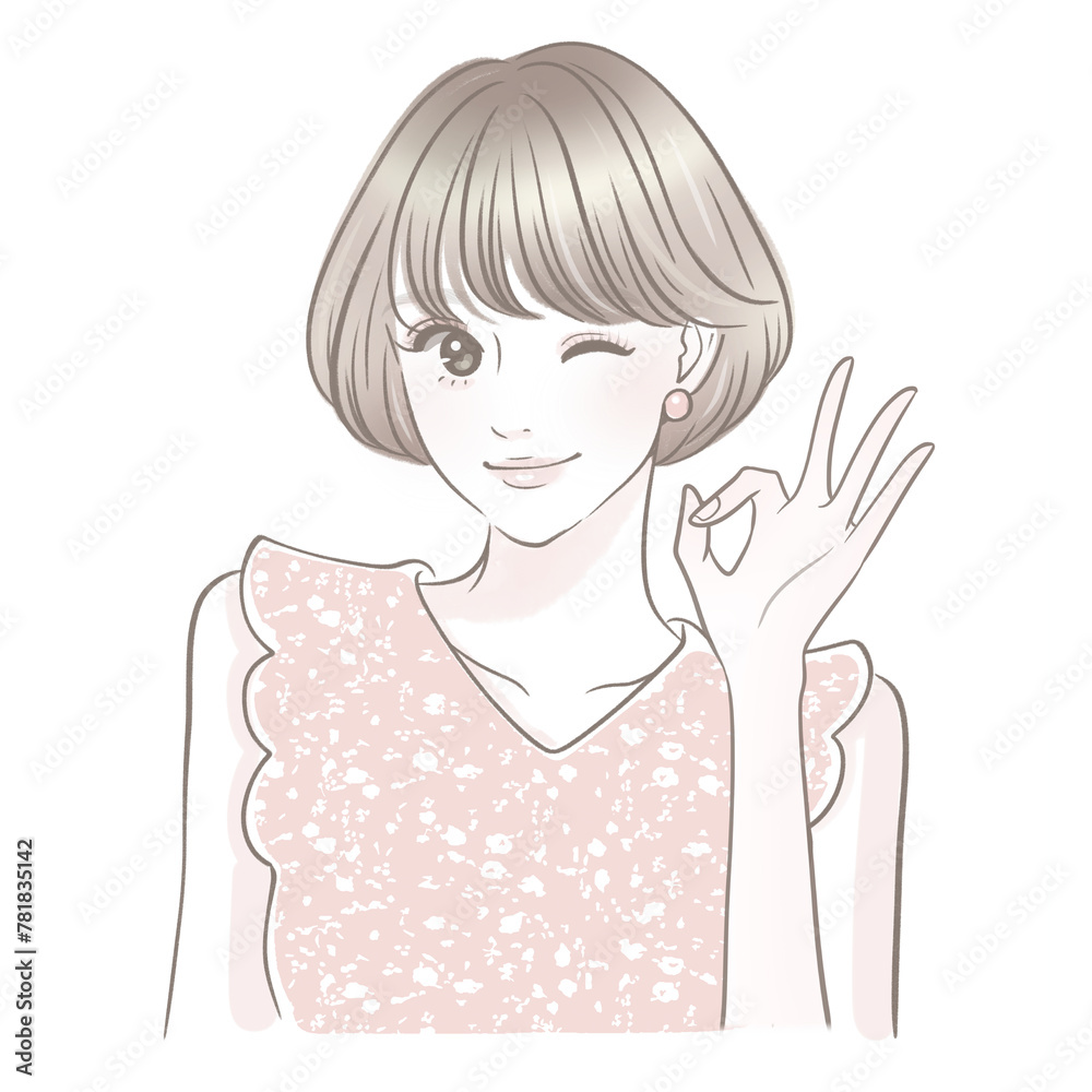 女性・女の子のイラスト素材 女性・女の子のイラスト素材