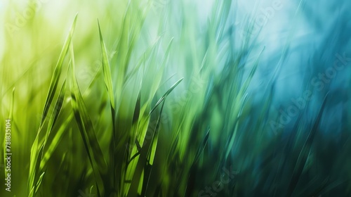 Abstract blue and green background. Nature gradient backdrop