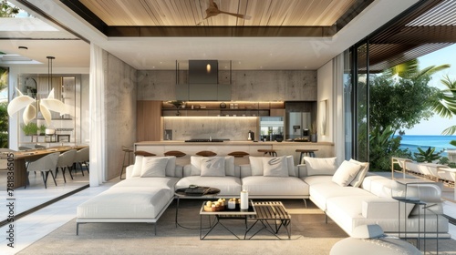 Design twin villas with gourmet kitchens and open-concept living areas, ideal for entertaining and socializing  photo