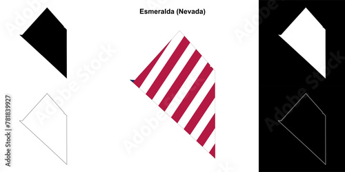 Esmeralda County (Nevada) outline map set