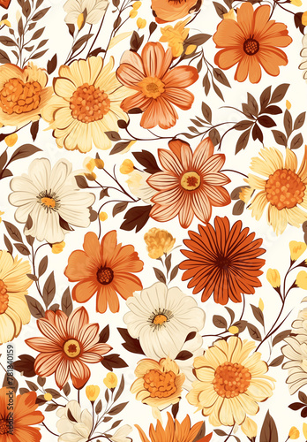Wallpaper Mural 꽃 패턴  flower pattern Spring
mug cub, 일러스트 Torontodigital.ca