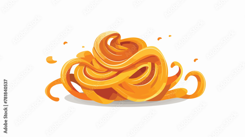 Pasta Vector Icon or logo Isolated on White. Styliz