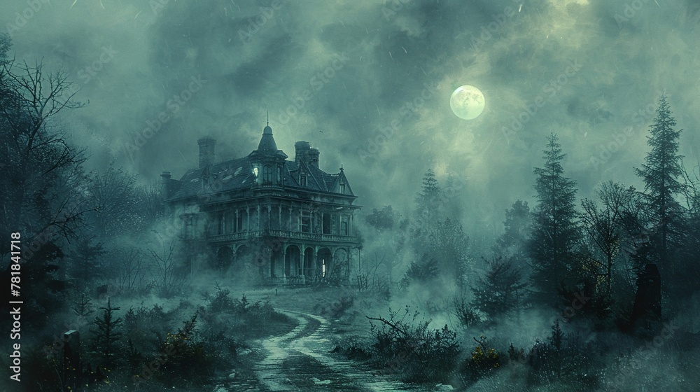 Haunted Hall Explore the eerie halls of a haunted mansion where ghostly apparitions ...