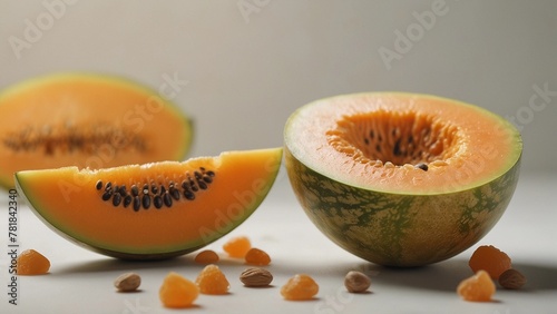 Tropical Yellow Melon Close Up photo