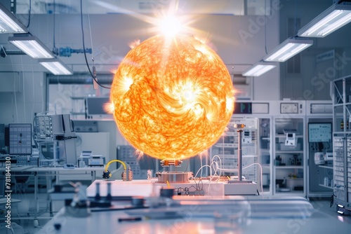artificial sun in the laboratory. alternative energy source, future technologies, science