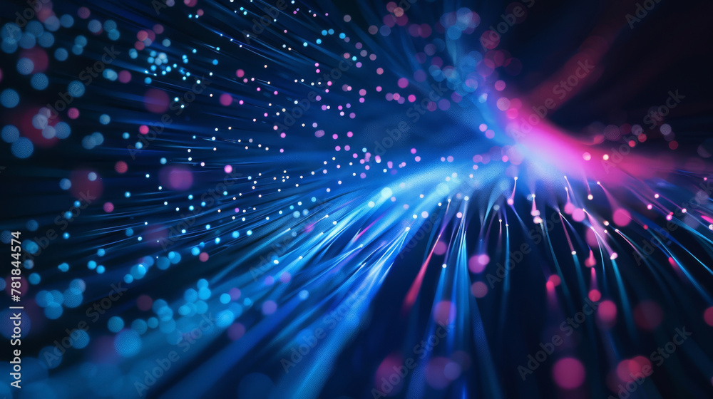 Artistic portrayal of data streaming through fiber optic connections, illuminating the paths of digital communication, Artistic portrayal of data streaming through fiber optic connections, illuminating the paths of digital communication,
