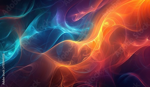 Mesmerizing abstract swirls of color in digital art photo