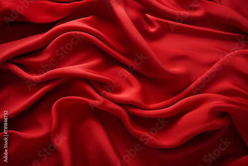 Luxury of smooth red silk satin background.