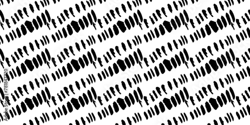 Seamless brush pattern   hand drawn geometry background