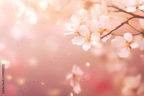 Flowering branch with white flowers