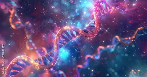 Abstract background modern and futuristic DNA