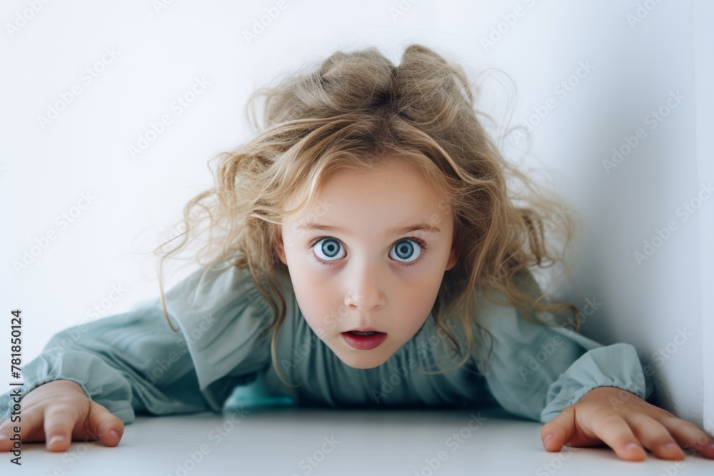 child is afraid. Scared with fear. child is afraid. Scared with fear.