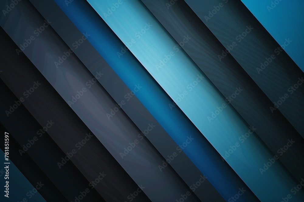 Fototapeta premium Abstract background with diagonal blue and black stripes