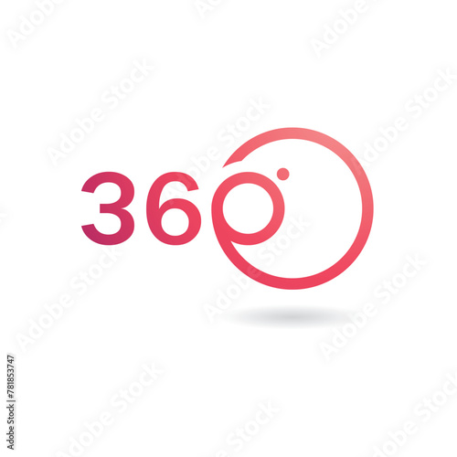 360 Degree Vector Icons design template