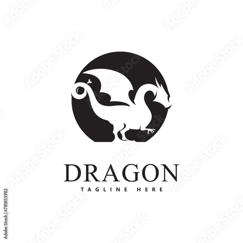 Dragon vector icon illustration