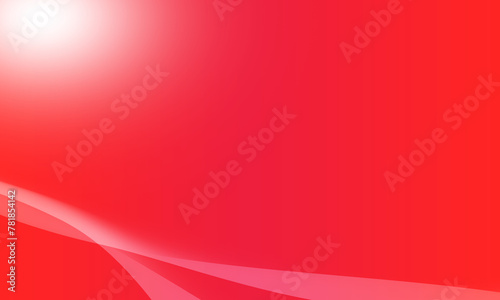 Beautiful red and white abstract background has curved lines.