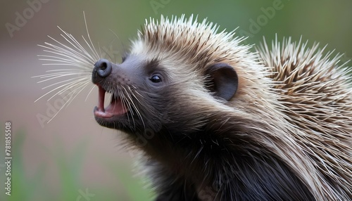 A-Porcupine-With-Its-Nose-Twitching-As-It-Sniffs-T-