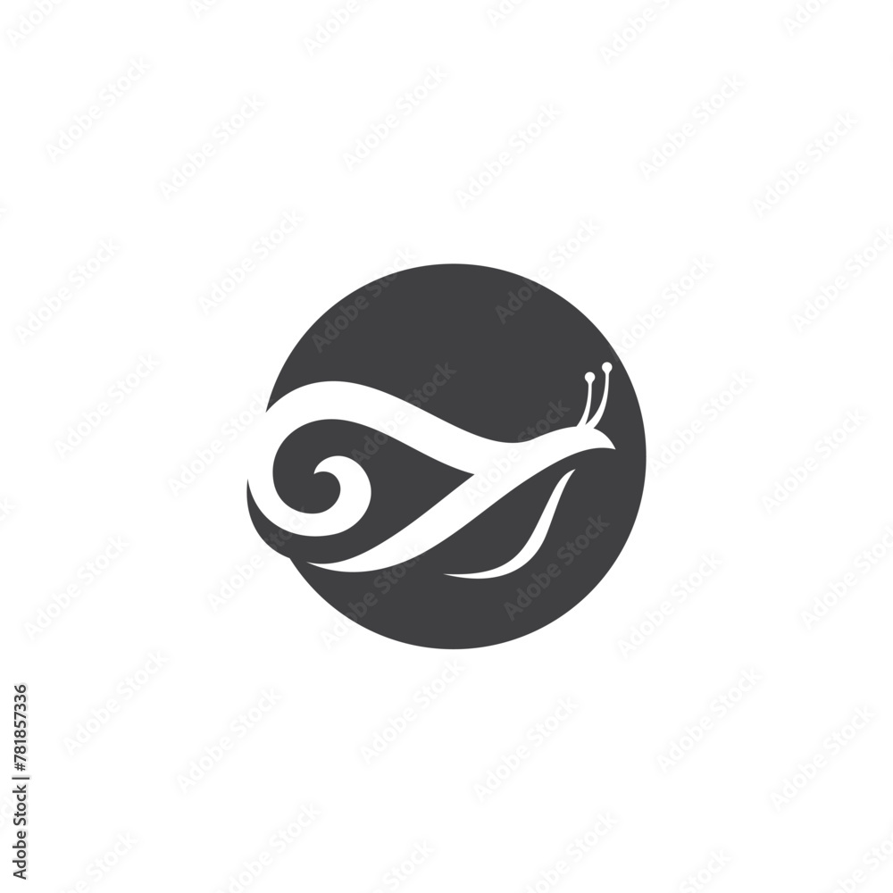 Obraz premium Snails logo vector on white background