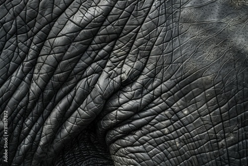 Elephant Skin Texture Background, Wrinkled Animal Leather, Elephant Skin Closeup
