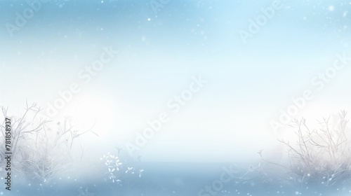 Winter Wonderland, Frosted Branches, Soft Blue Cold Mist © Tessa