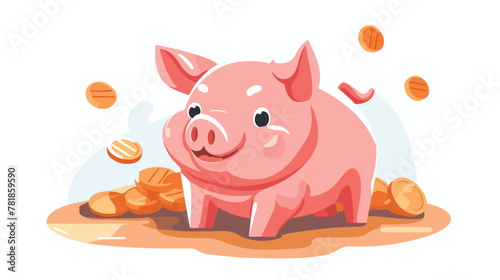 Piggy money savings icon vector illustration graphi