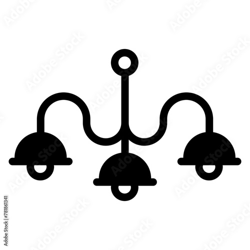 chandelier lamp icon