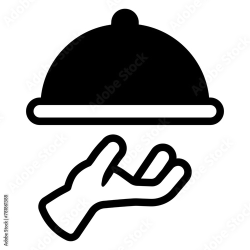 hotel food delivery icon