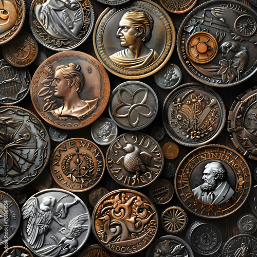 A Collection of Rare, Historically Significant Numismatic Coins of Intricate Designs and High Value
