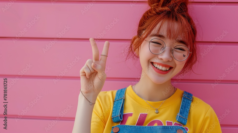 Sending Love Embracing Positivity with the K-Pop Finger Peace Gesture Sending Love Embracing Positivity with the K-Pop Finger Peace Gesture