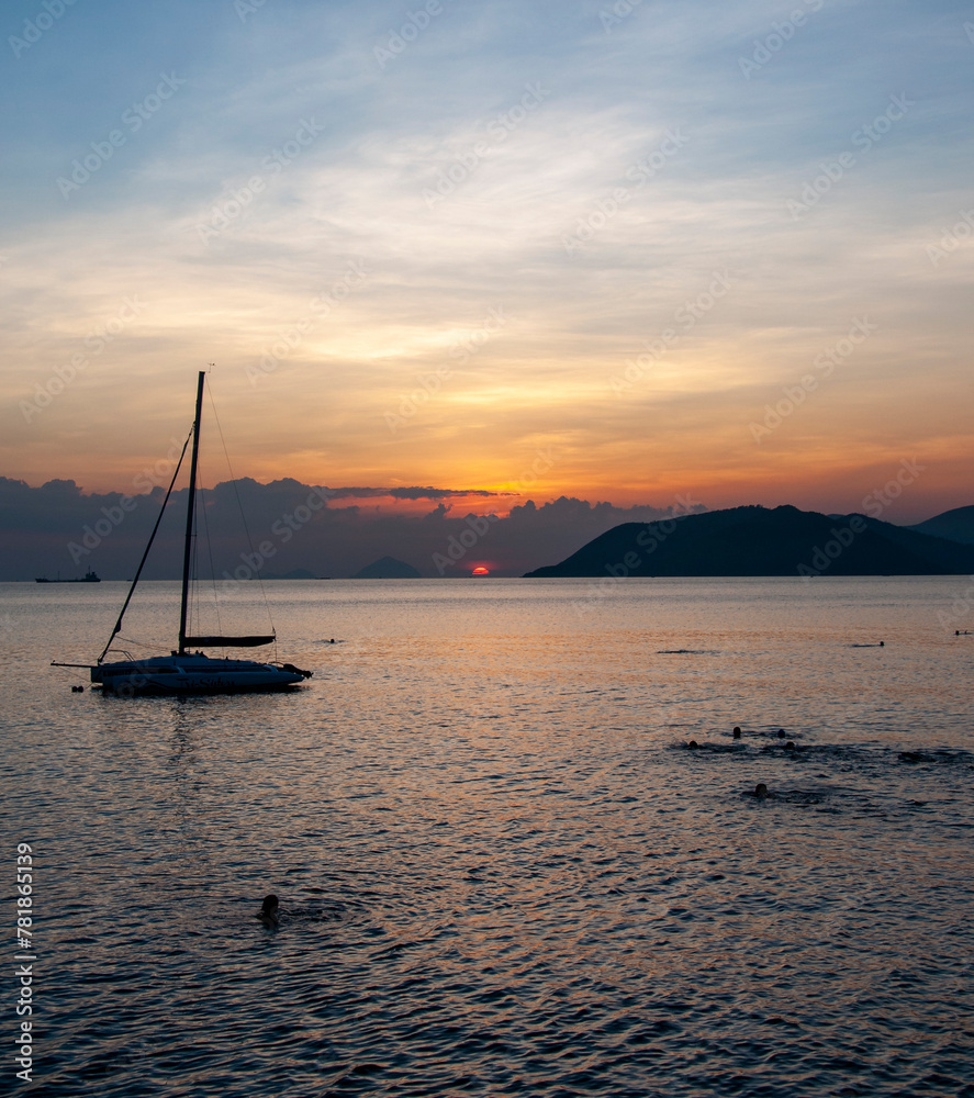 Sunrise on Nha Trang sea