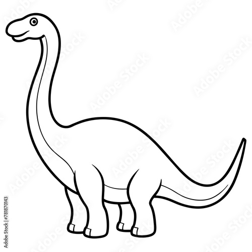 dinosaur vector illustration colouring page white-background