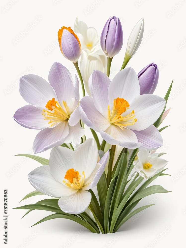 3d wild flowers, leaves, nature, soft colors, freshness, pastel tones on white background 3d wild flowers, leaves, nature, soft colors, freshness, pastel tones on white background