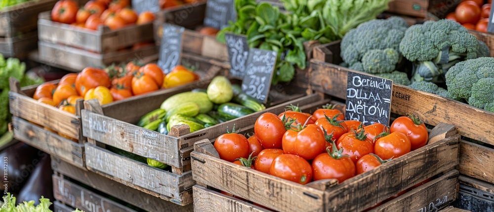 Farmers Market A Display of Fresh Produce Generative AI