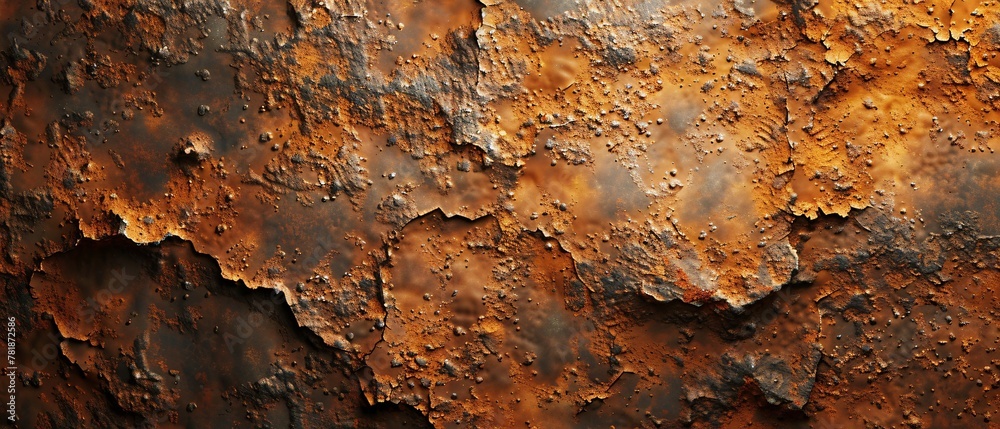 Rustic Texture A Close-up View of Rusty Metal Surface Generative AI